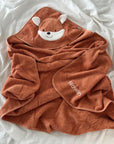 Asciugamano con cappuccio personalizzato "Sterntaler" grande 100x100: volpe, coniglio, leone