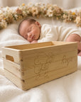 Geschenkkorb aus Holz personalisiert