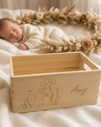 Geschenkkorb aus Holz personalisiert