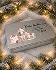 Guetzlidose «Frohe Weihnachten» Weihnachtsmotiv – personalisiert für Götti & Gotti