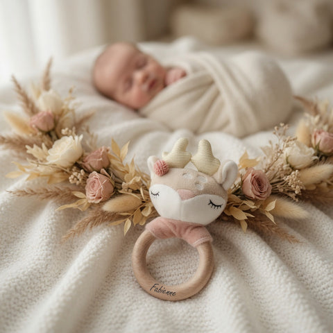 Babyrassel Reh Ella personalisiert