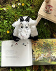 Set personalizzato Charly: libro profumato, peluche e sgabello per bambini