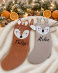 Personalisierte Samichlaus-Socke mit Namen Fuchs oder Reh