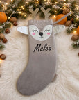 Personalisierte Samichlaus-Socke mit Namen Fuchs oder Reh
