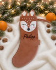 Personalisierte Samichlaus-Socke mit Namen Fuchs oder Reh