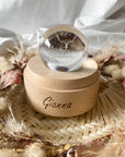 Carillon con luce notturna e sfera di cristallo 3D personalizzata con cervo