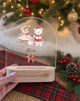 Farbiges Nachtlicht personalisiert Reh Maus Bär Weihnachtskollektion