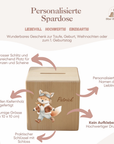 Spardose / Kässeli personalisiert Abenteurer bunt