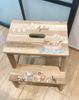 Farbiger Tritthocker personalisiert Arche Noah