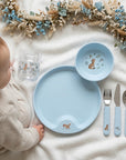 Little Dutch Kindergeschirrset personalisiert blau Fuchs