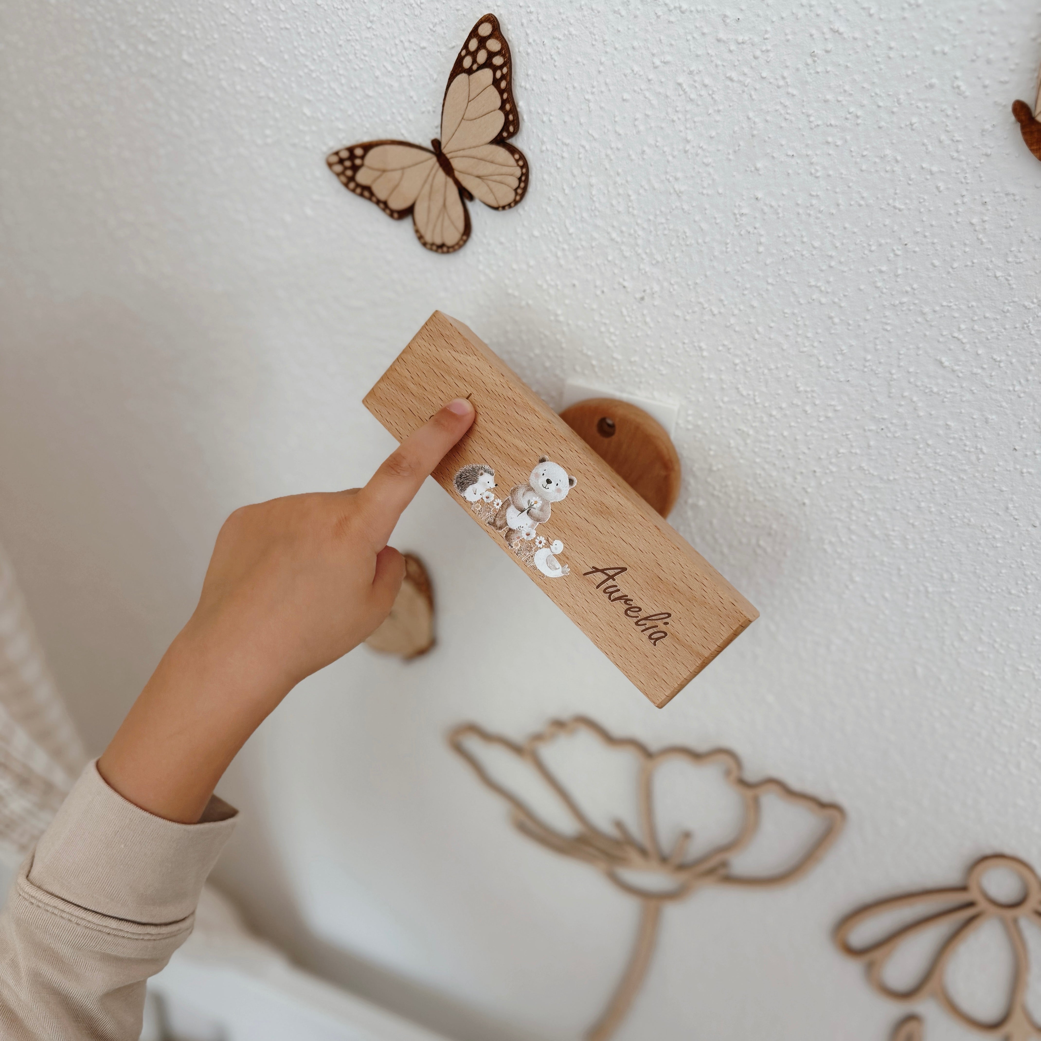 Wandlicht Bär bunt personalisiert