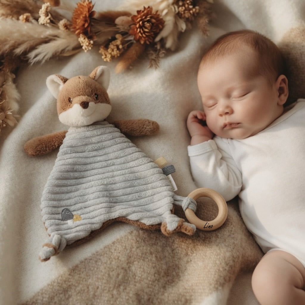 Schmusetuch Fuchs von Little Dutch personalisiert