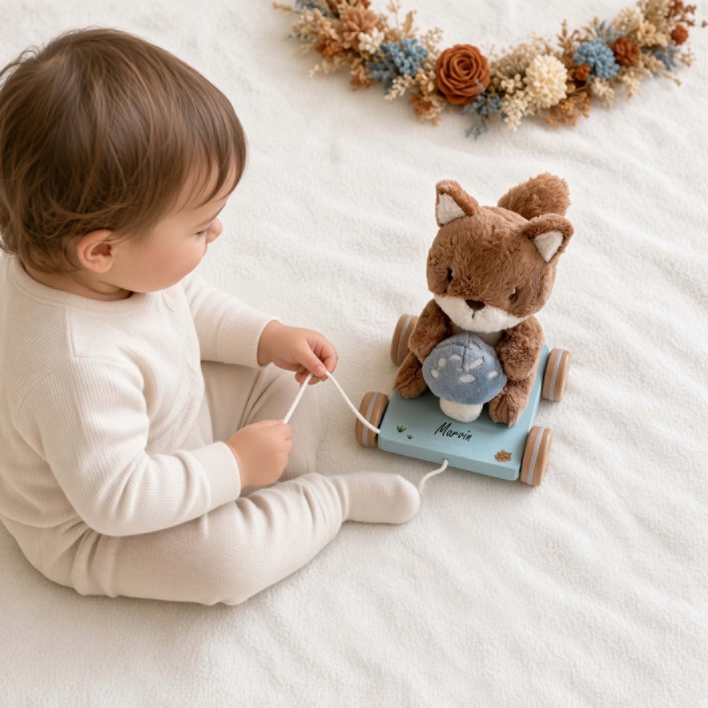 Nachziehtier Reh oder Eichhörnchen von Little Dutch personalisiert