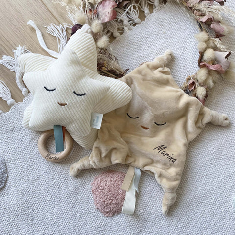 Doudou et boîte à musique « Étoile » personnalisés