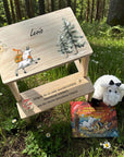 Set personalizzato Charly: libro profumato, peluche e sgabello