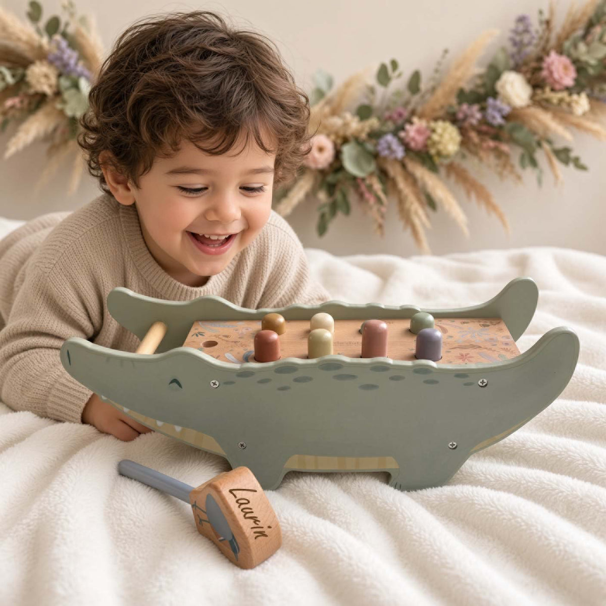 Personalisierte Hammerbank Krokodil personalisiert von Little Dutch