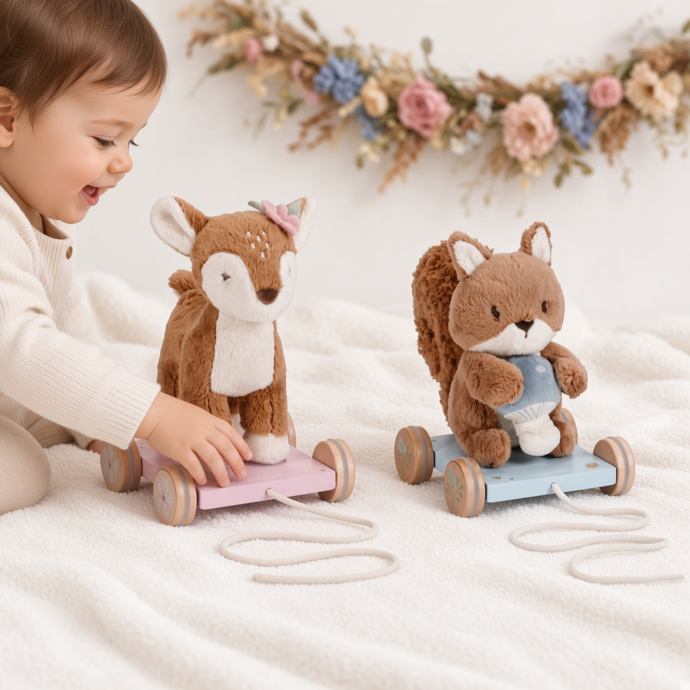 Nachziehtier Reh oder Eichhörnchen von Little Dutch personalisiert