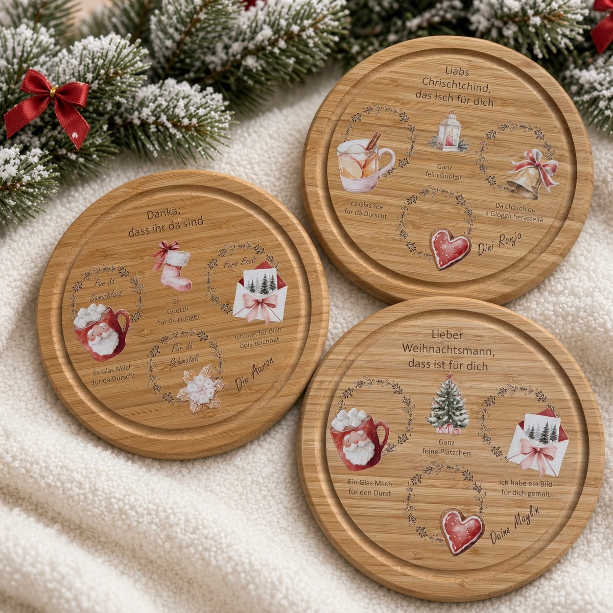 Personalisierter Weihnachtsteller – für Samichlaus, Christkind oder Weihnachtsmann