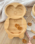 Set de vaisselle pour enfants en bambou « Pingouin »