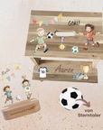 Spar-Bundle Tritthocker, LED-Nachtlicht & Mini-Stoffball Fussball