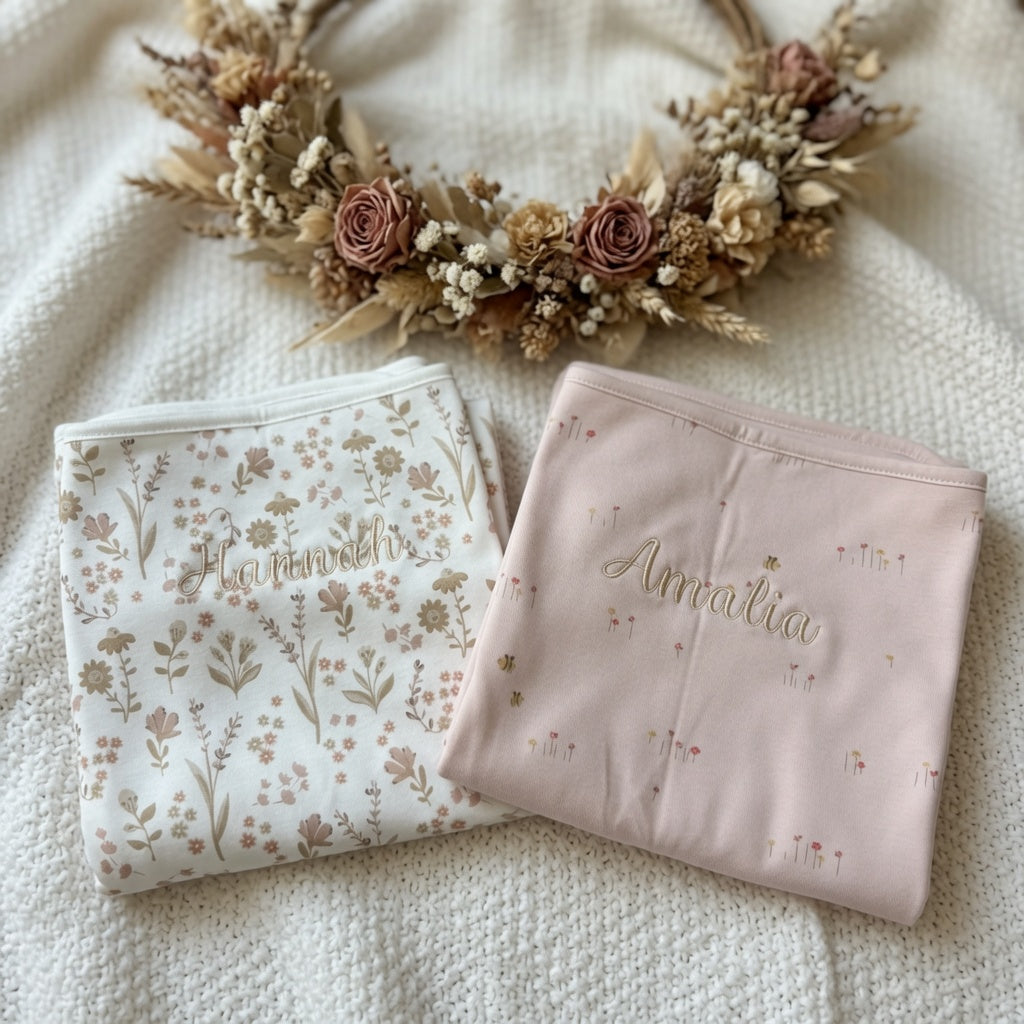 Baby Jerseydecke personalisiert 100% Baumwolle von Jollein