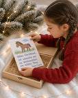 Farbige Weihnachtskiste mini Post fürs Christkind Weihnachtskollektion