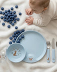 Little Dutch Kindergeschirrset personalisiert blau Fuchs
