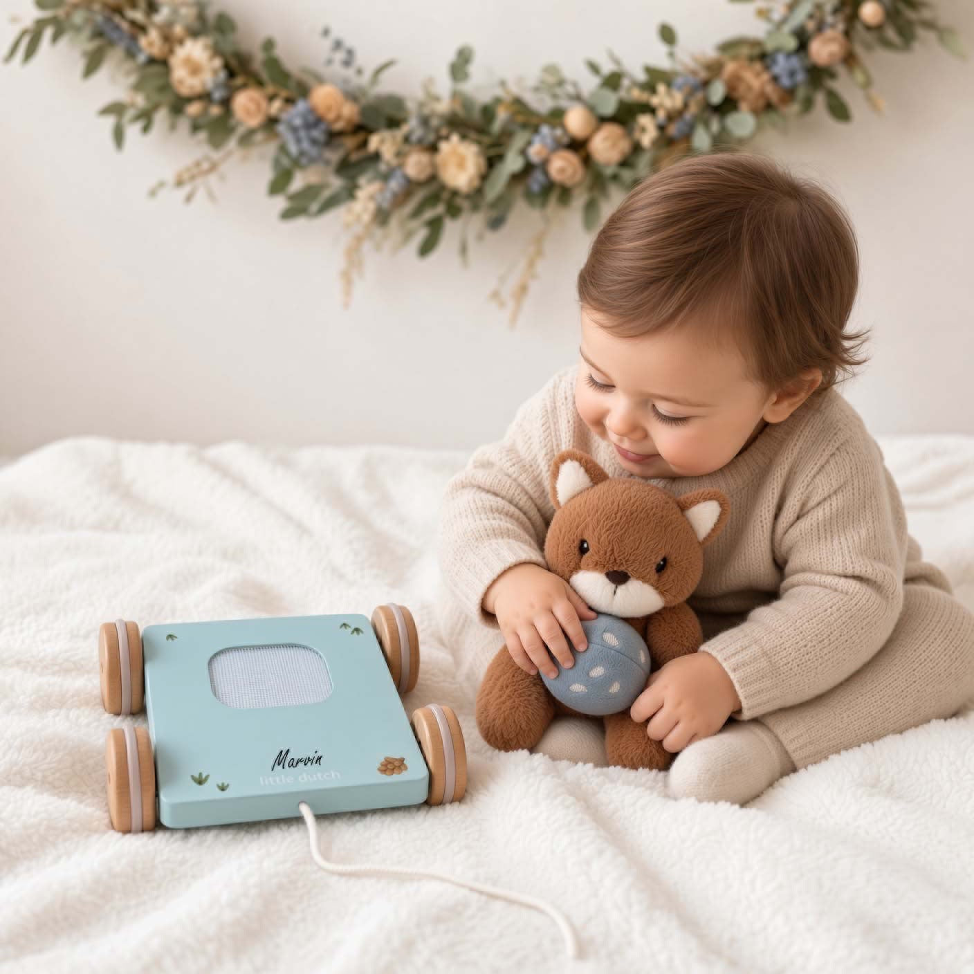 Nachziehtier Reh oder Eichhörnchen von Little Dutch personalisiert