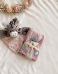 Geschenkset Erinnerungskiste, Schmusetuch und Handtuch Esel personalisiert