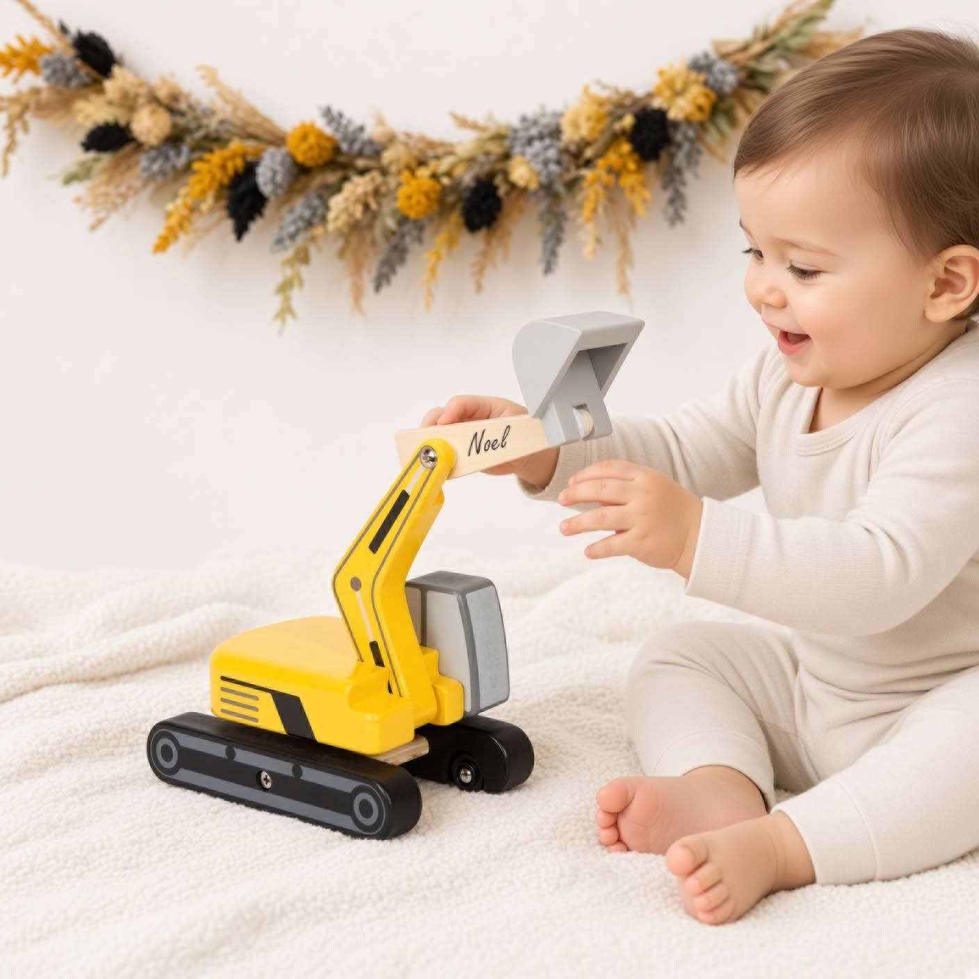 Gabelstapler oder Bagger von small foot personalisiert
