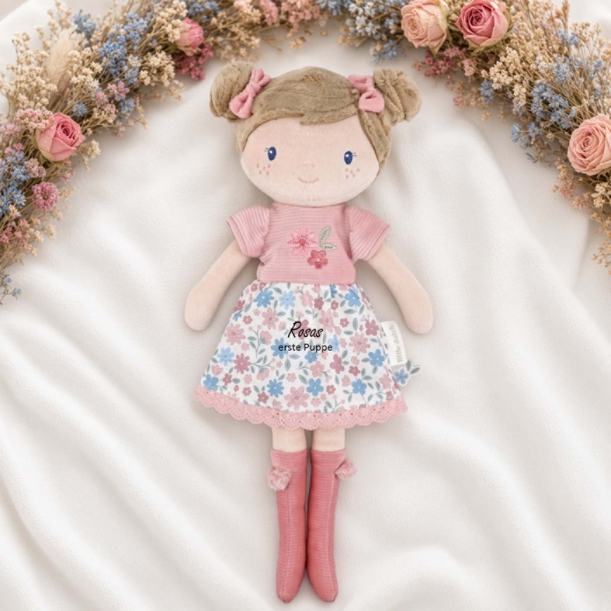 Stoffpuppe Julia oder Rosa personalisiert von Little Dutch