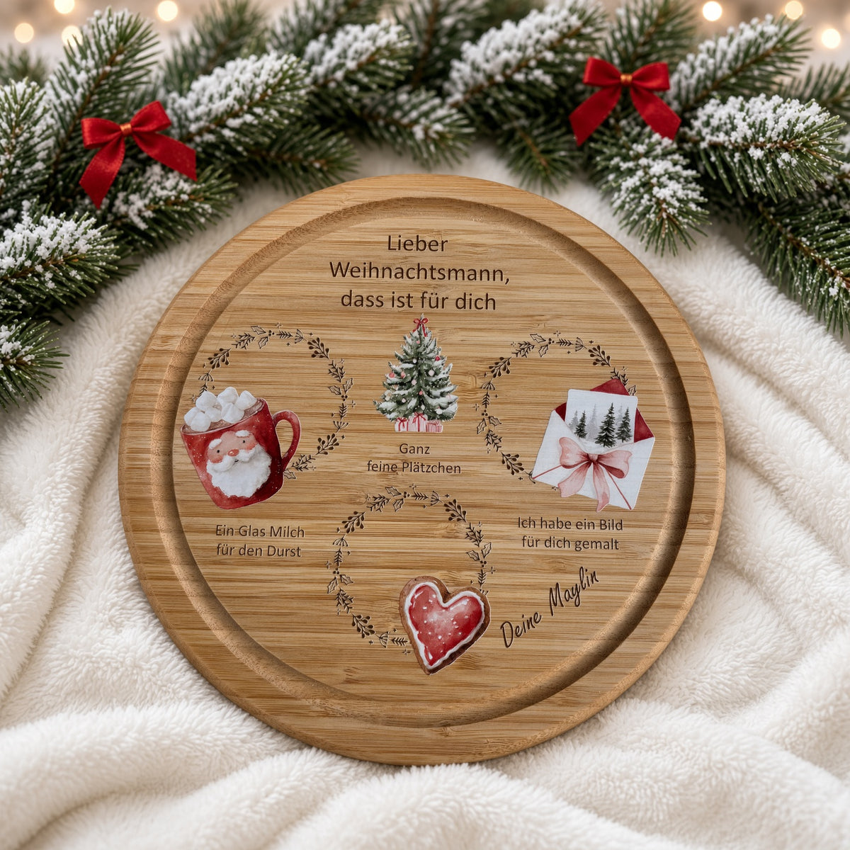 Personalisierter Weihnachtsteller – für Samichlaus, Christkind oder Weihnachtsmann