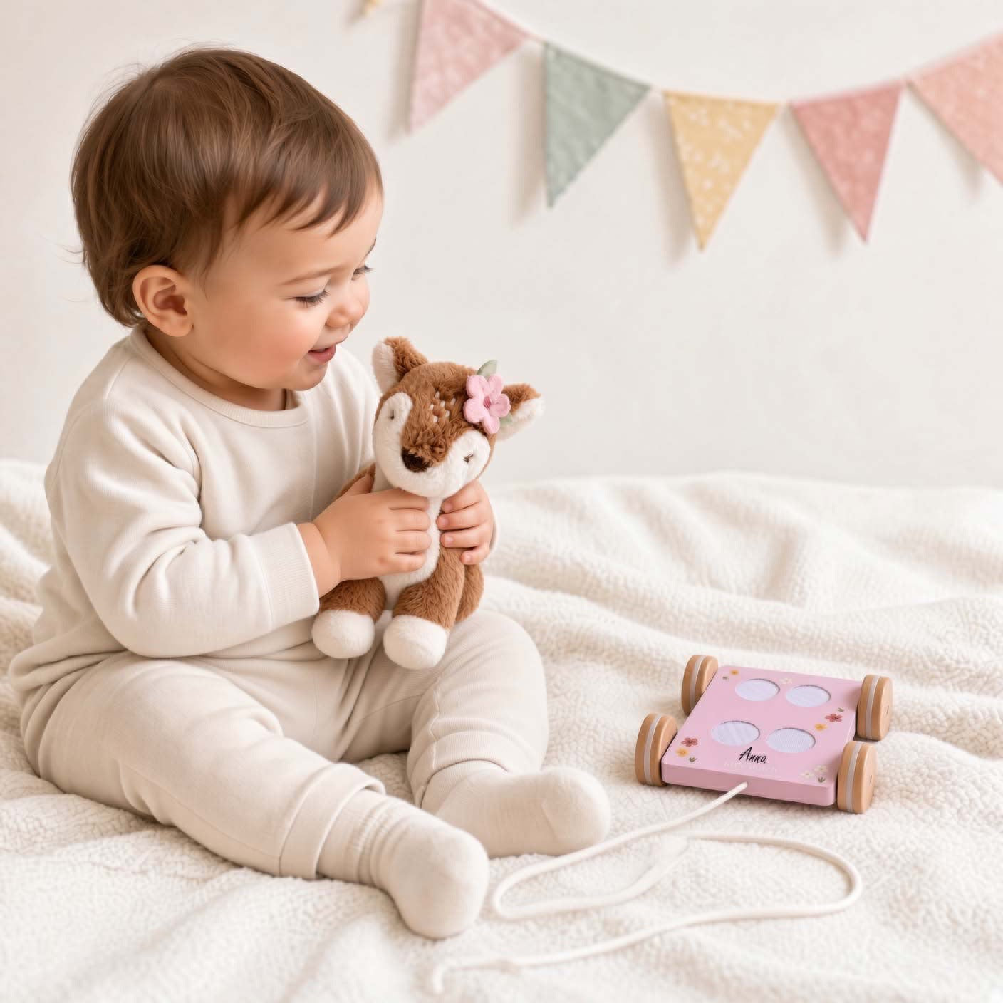 Nachziehtier Reh oder Eichhörnchen von Little Dutch personalisiert