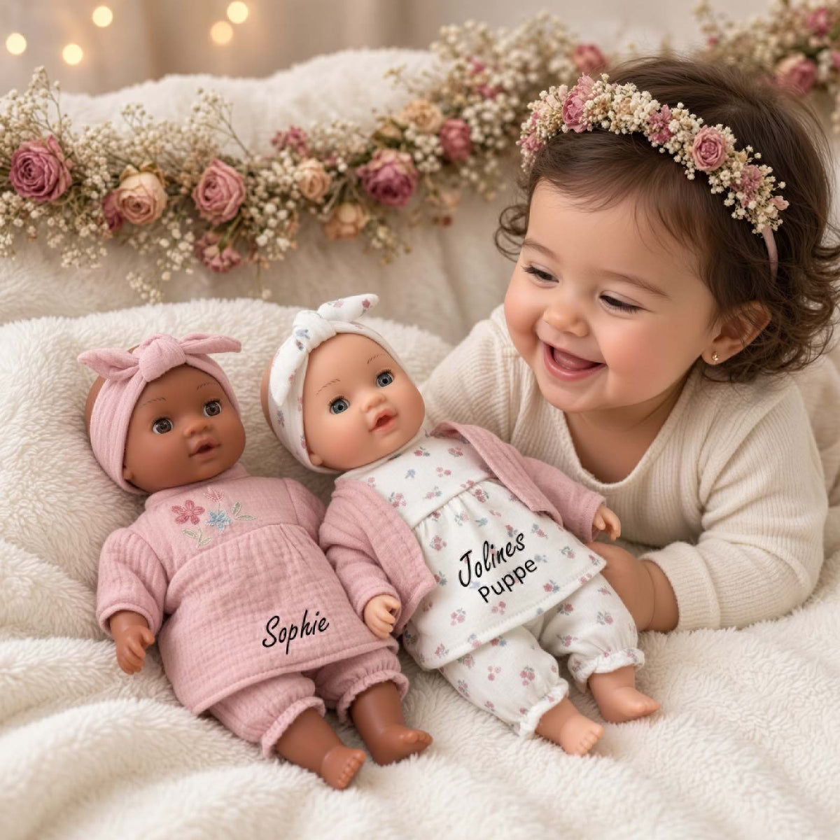 Babypuppe klein Philou oder Yara personalisiert von Little Dutch
