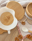 Set de vaisselle pour enfants en bambou « Pingouin »