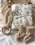 Babydecke, Babyschuhe & Beissring Waldliebe personalisiert