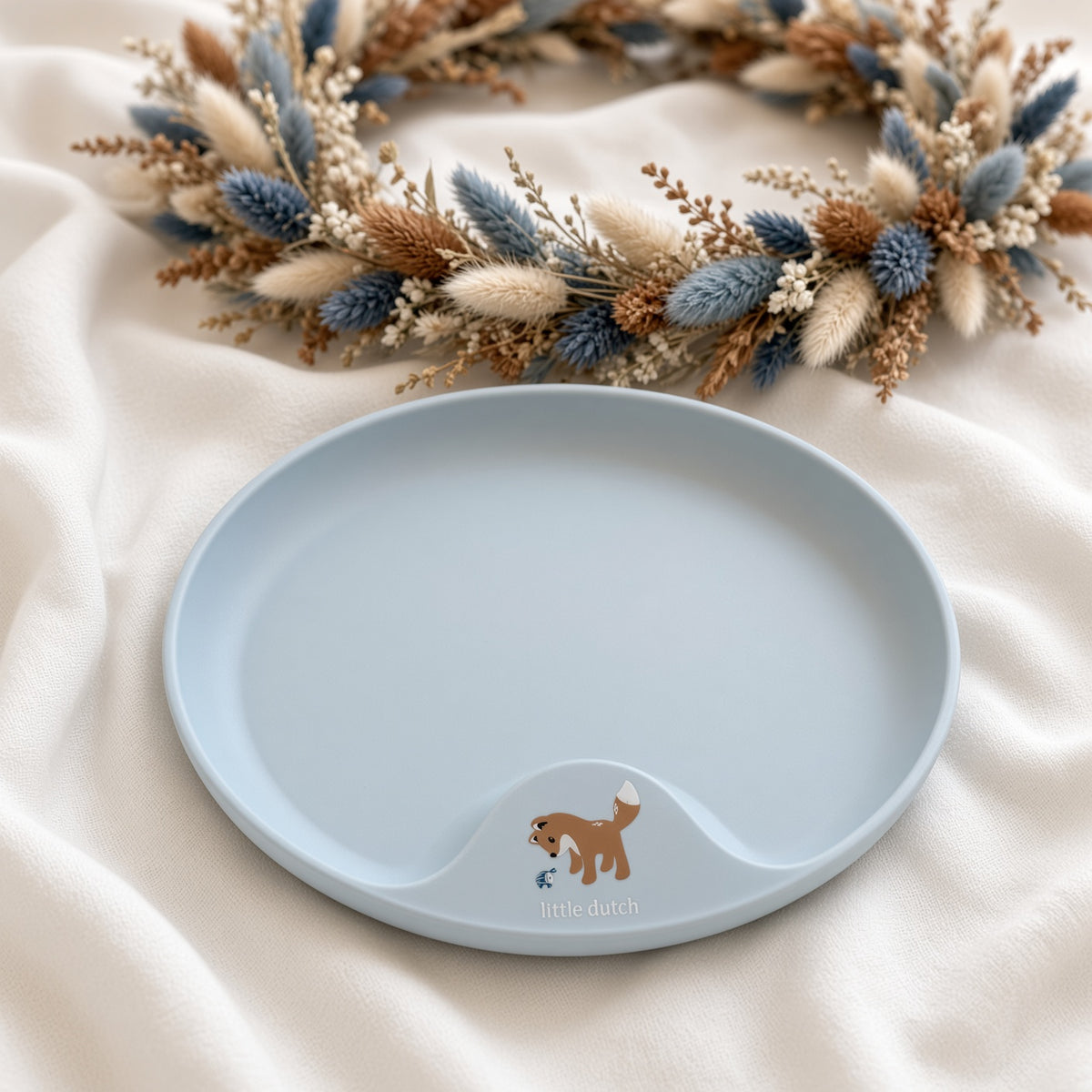 Little Dutch Kindergeschirrset personalisiert blau Fuchs