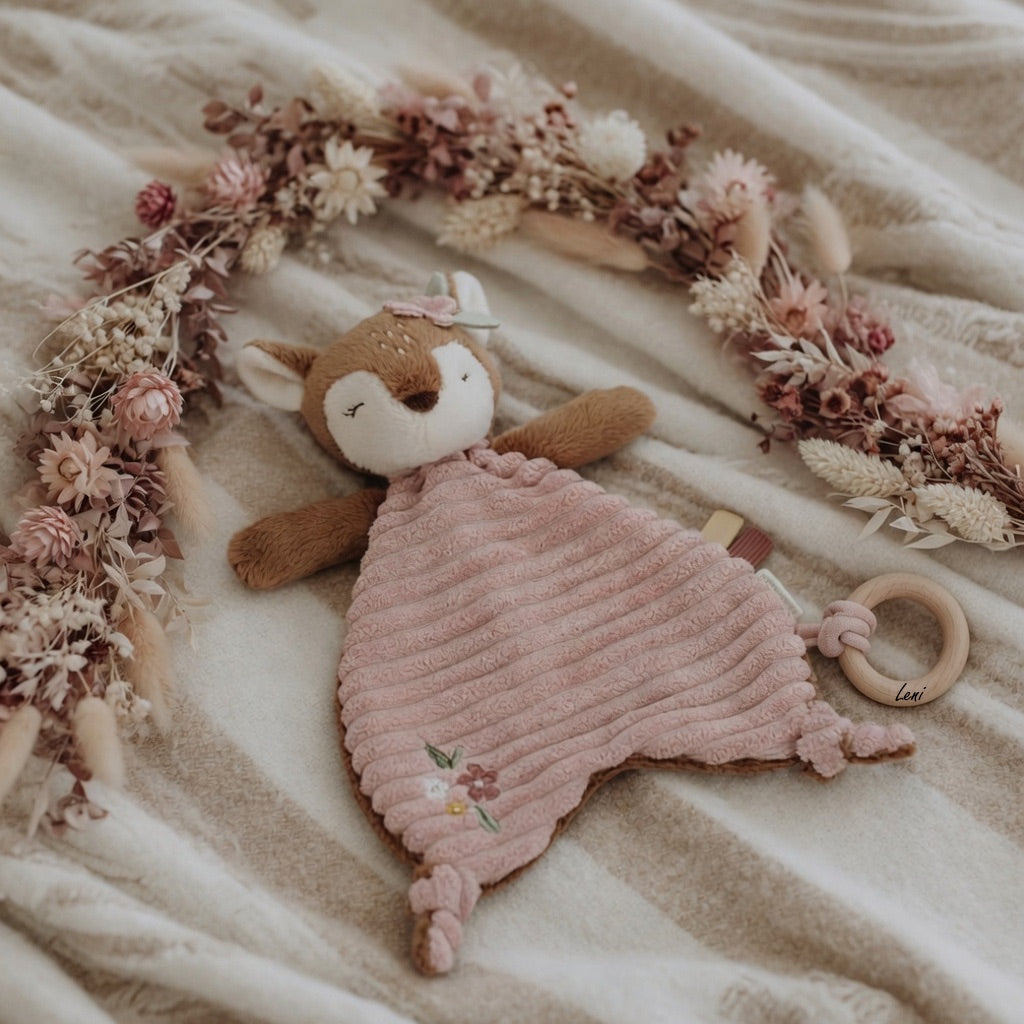 Schmusetuch Reh von Little Dutch personalisiert