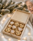 Farbige Weihnachtskiste mini Geschenk an Gotti, Götti, Grosseltern Weihnachtskollektion