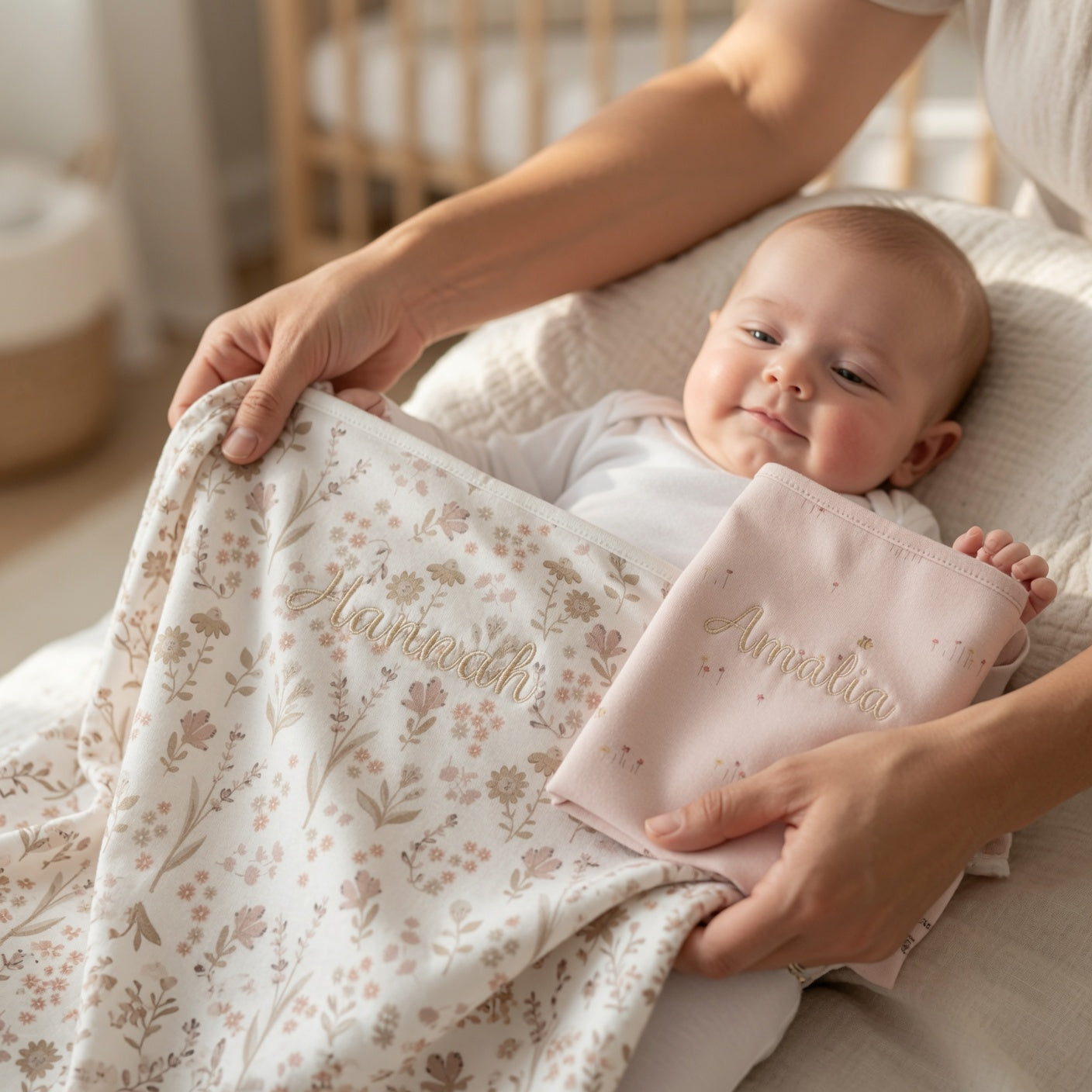 Baby Jerseydecke personalisiert 100% Baumwolle von Jollein