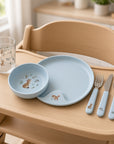 Little Dutch Kindergeschirrset personalisiert blau Fuchs