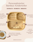 Bambus Kinderteller personalisiert Tipizelt