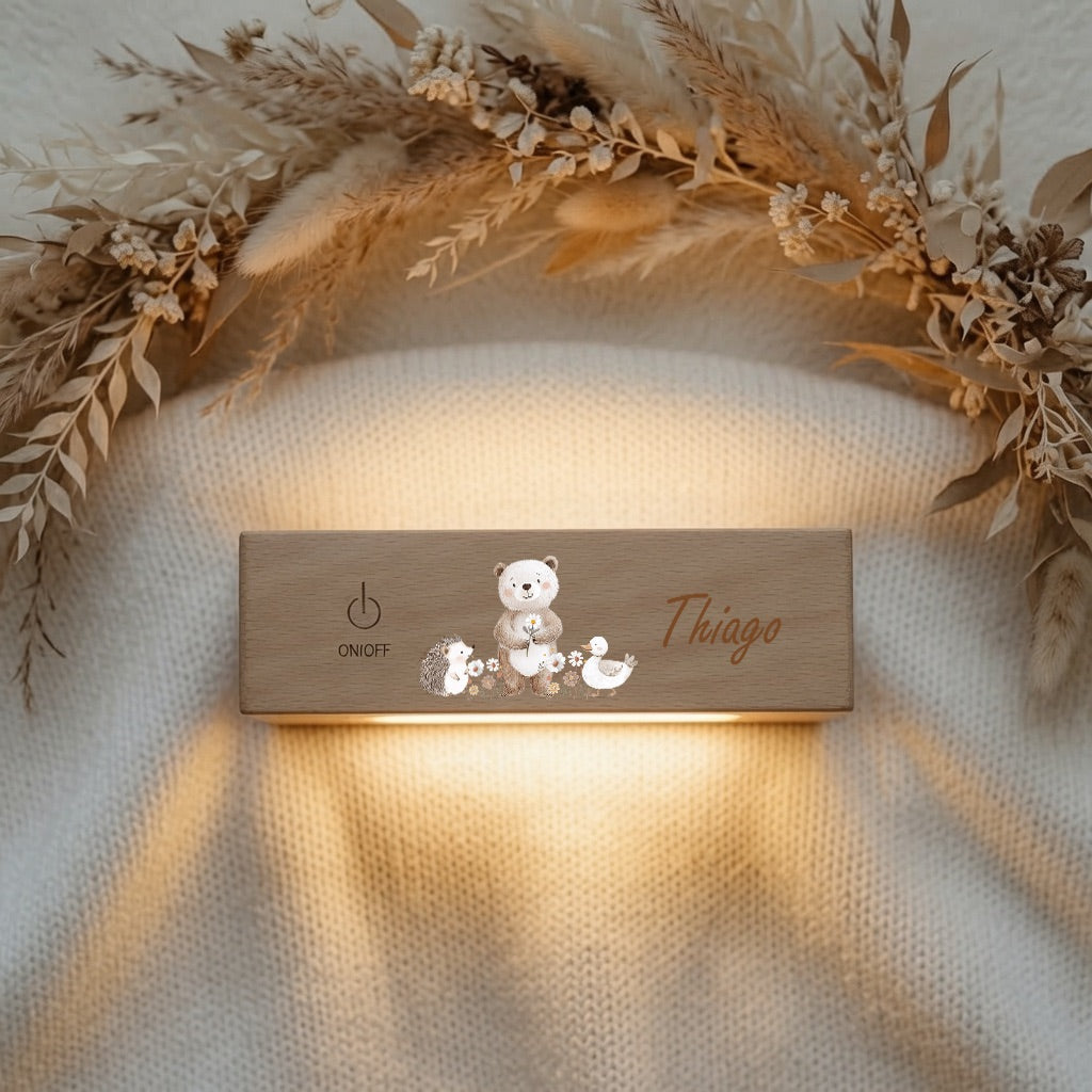 Wandlicht Bär bunt personalisiert