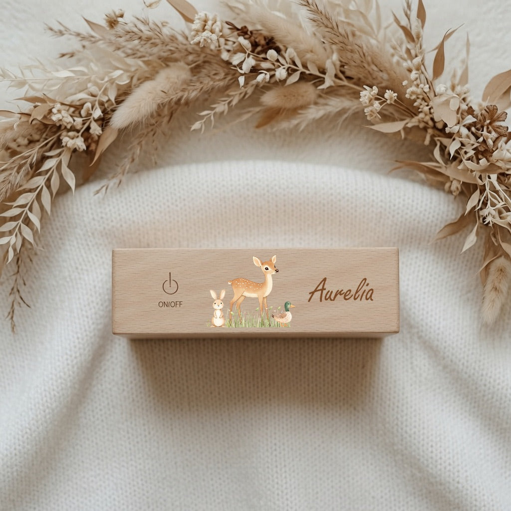 Wandlicht Bambi bunt personalisiert