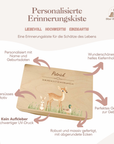 Erinnerungskiste personalisiert Reh bunt