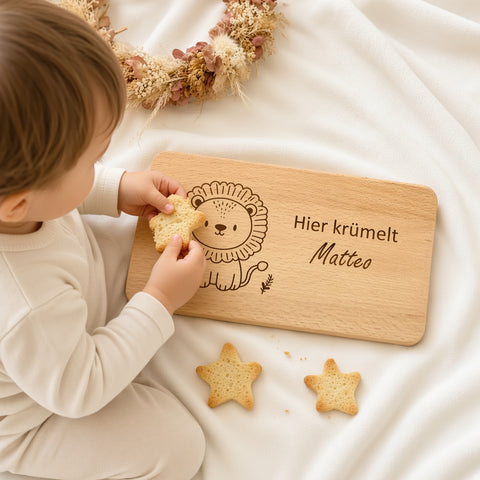 Frühstücksbrettchen personalisiert Löwe