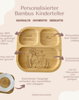 Bambus Kinderteller personalisiert Reh