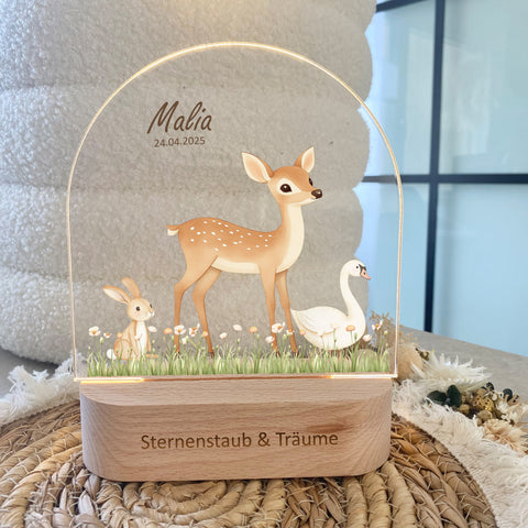 Luce notturna colorata personalizzata con Bambi