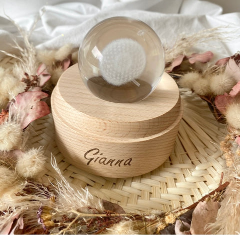 Carillon con luce notturna e sfera di cristallo 3D personalizzata con soffione