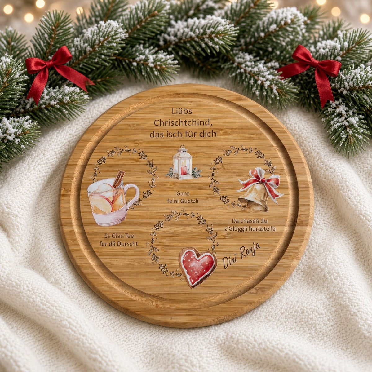 Personalisierter Weihnachtsteller – für Samichlaus, Christkind oder Weihnachtsmann